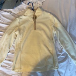 Super soft off-white half zip sweatshirt